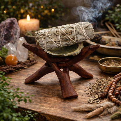 Wood Tripod Stand for Shells & Spheres