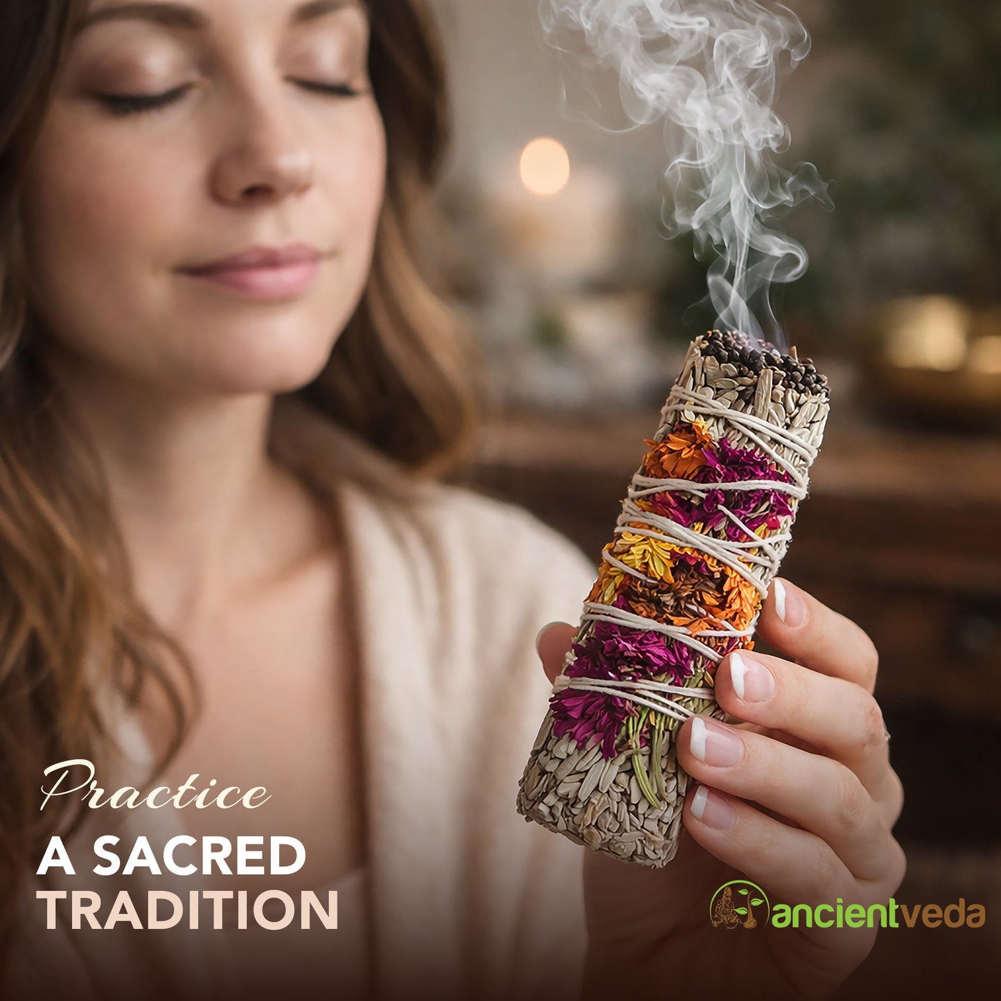 Joy Floral Sage Smudge Sticks with Smudge Guide, 3-Pack