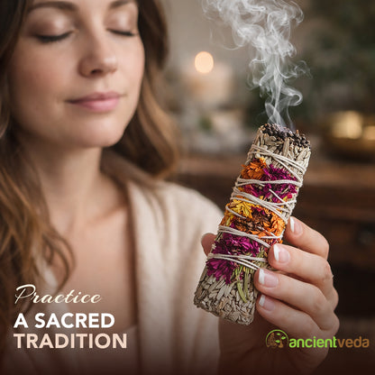 Joy Floral Sage Smudge Sticks with Smudge Guide, 3-Pack