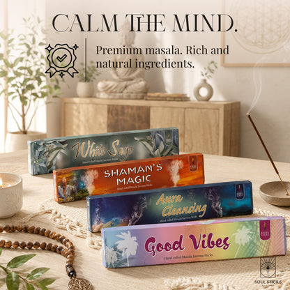 Soul Sticks, Cleansing Masala Incense Sticks Variety Pack