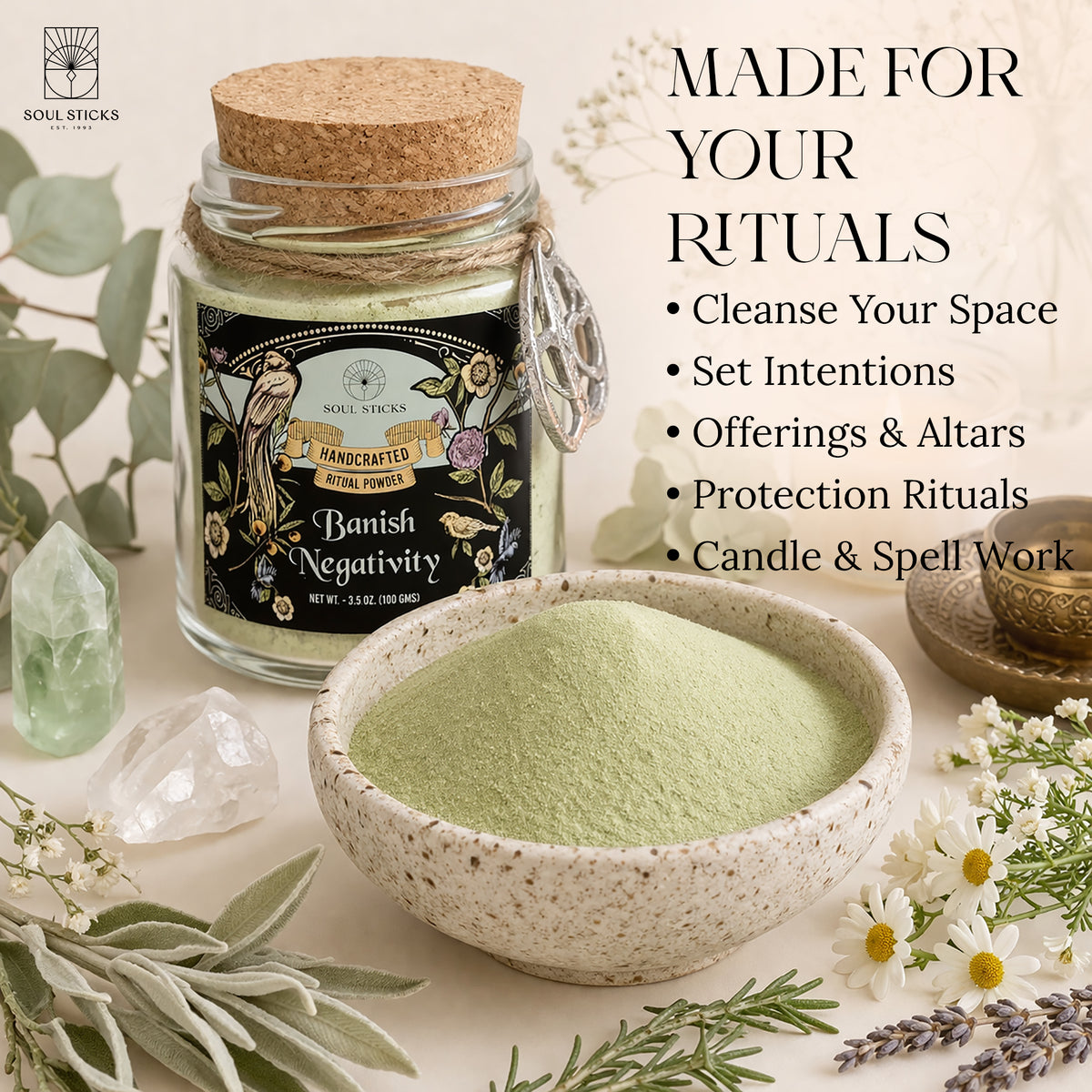 Banish Negativity Ritual Powder Jar, 3.5 oz