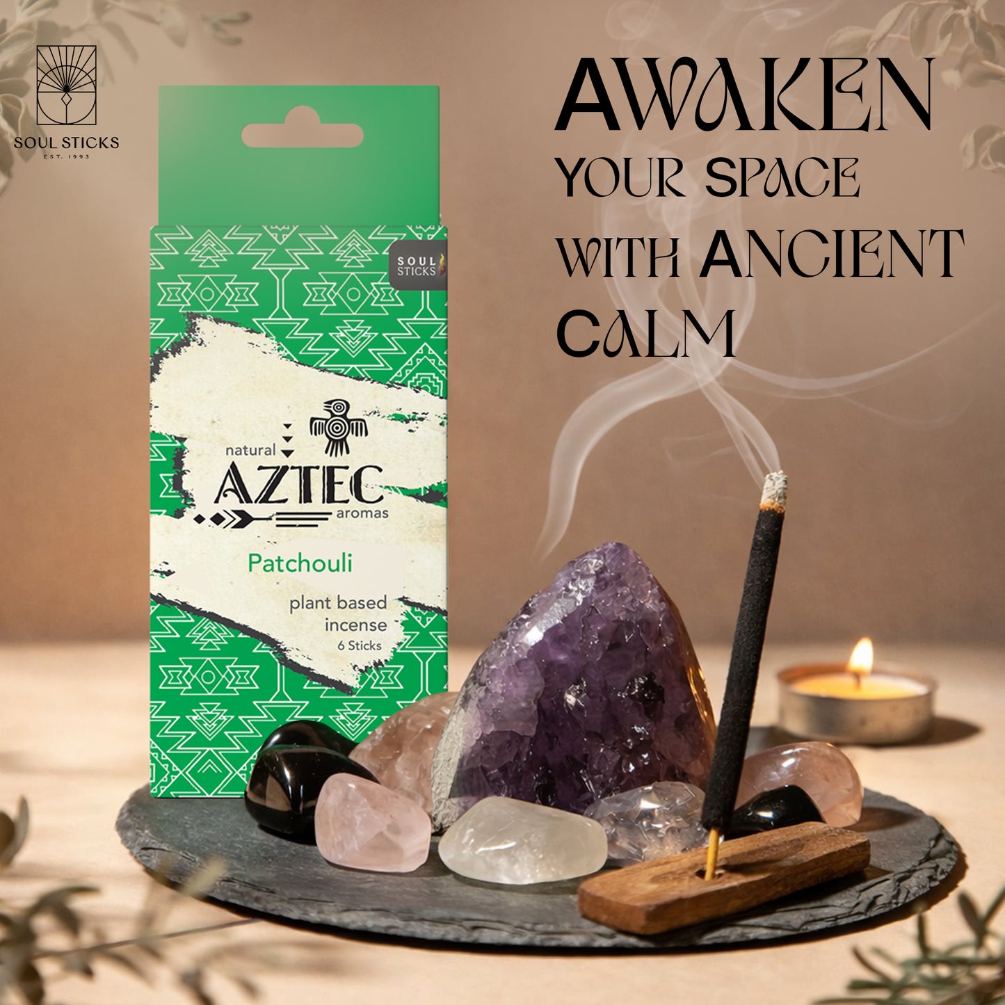 Aztec Patchouli Plant-Based Incense Sticks