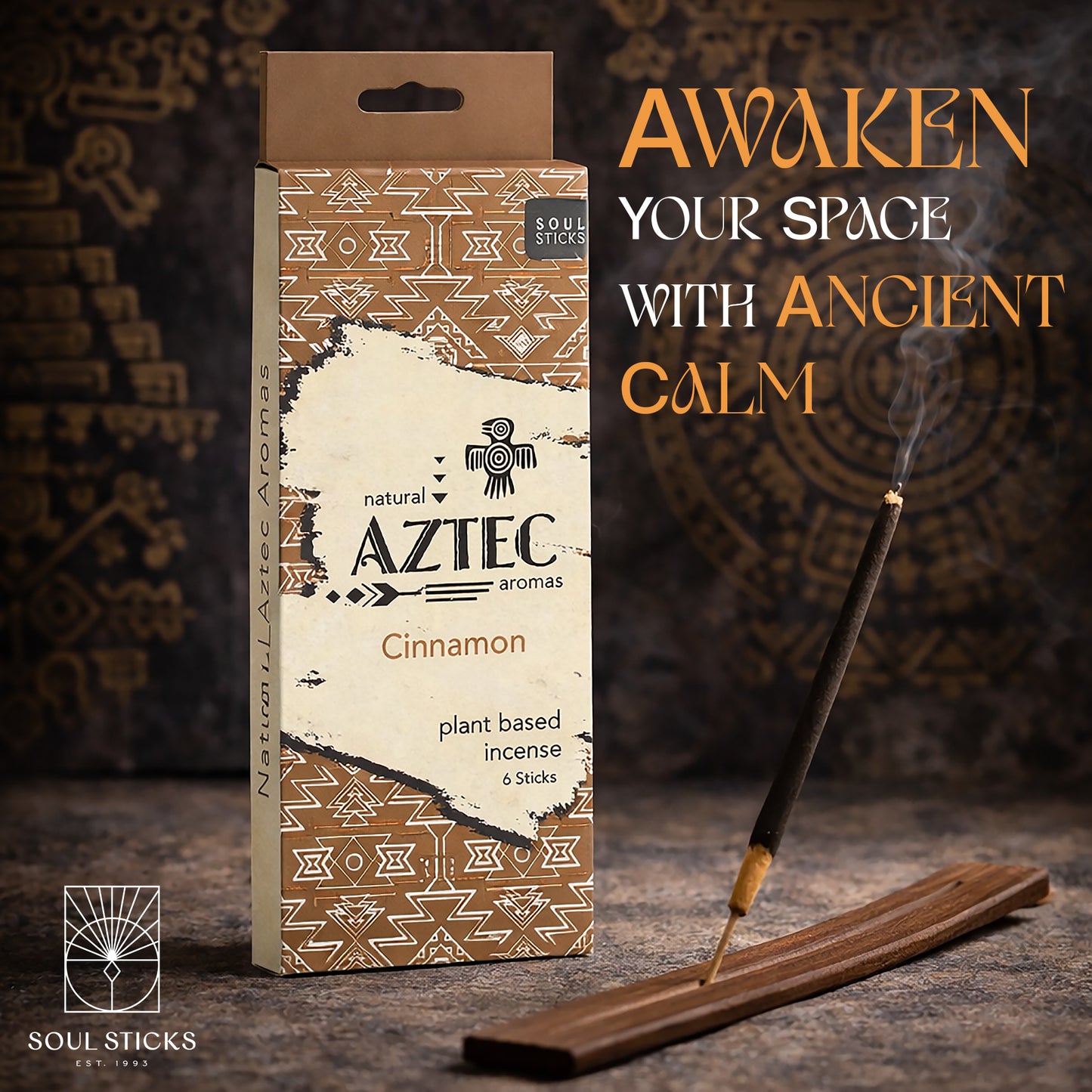 Aztec Cinnamon Plant-Based Incense Sticks