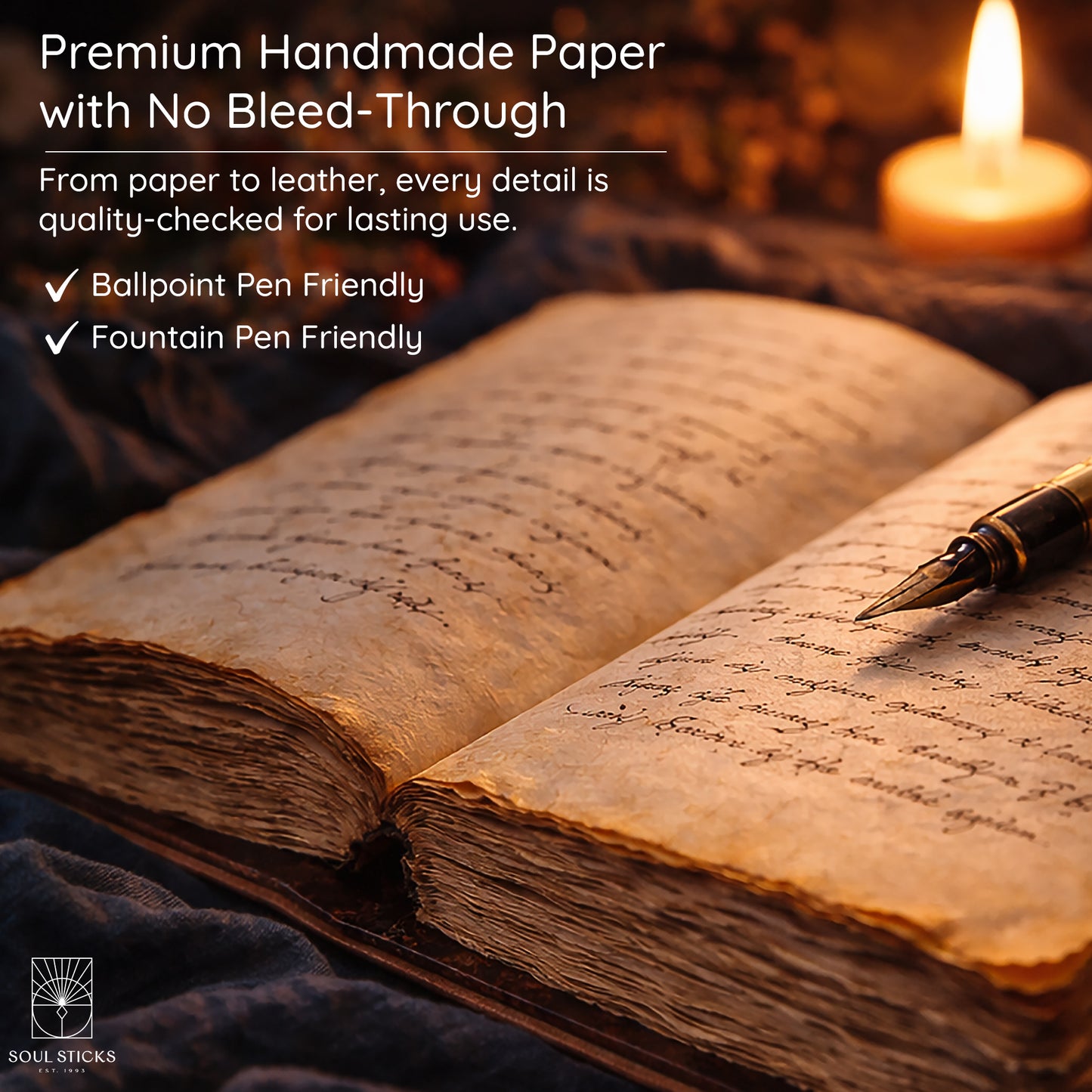 Mystical Cross Blank Leather Journal 5" x 7"