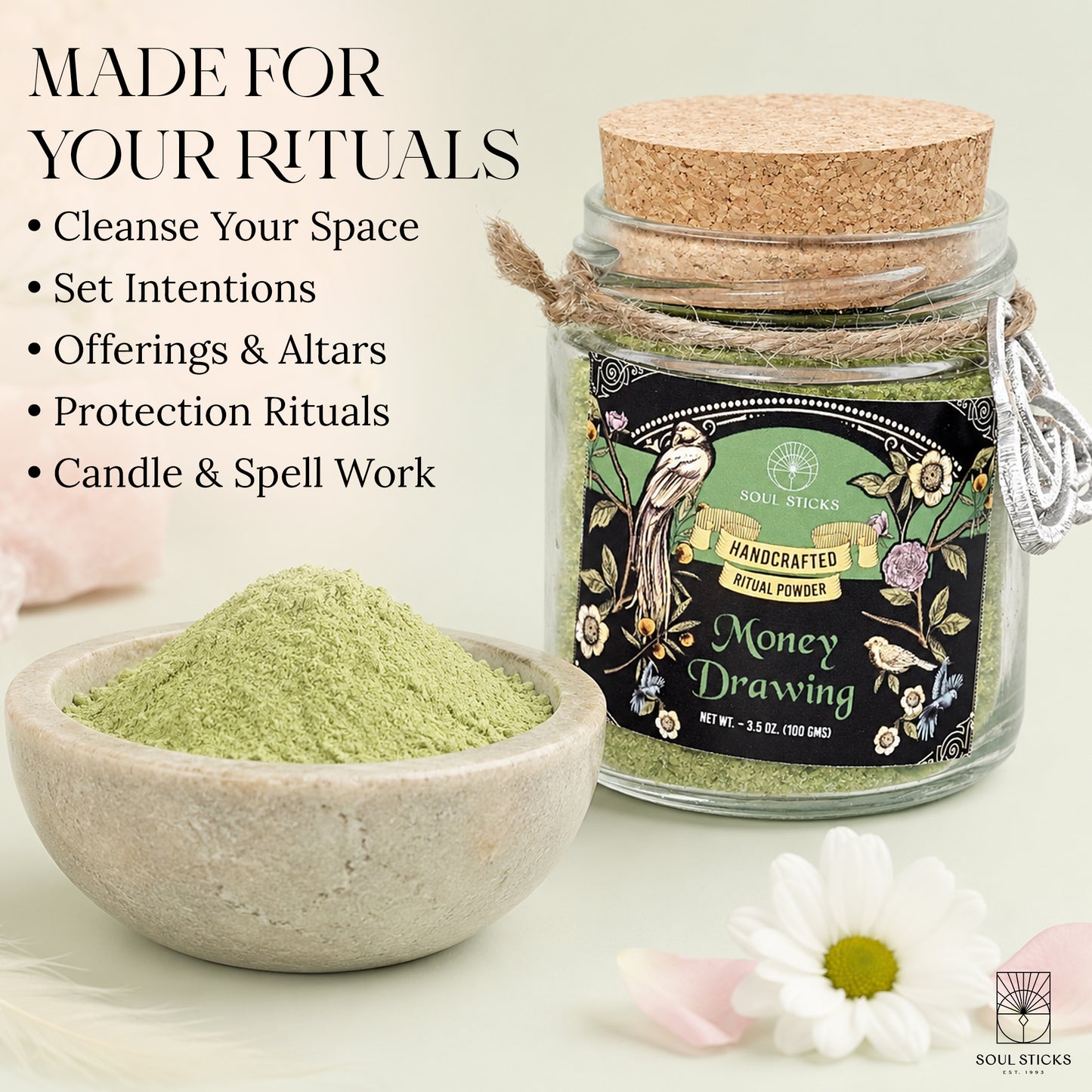 Money Drawing Ritual Powder Jar, 3.5 oz