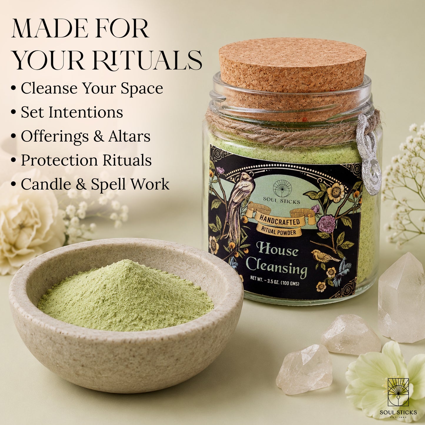 Home Cleansing Ritual Powder Jar, 3.5 oz