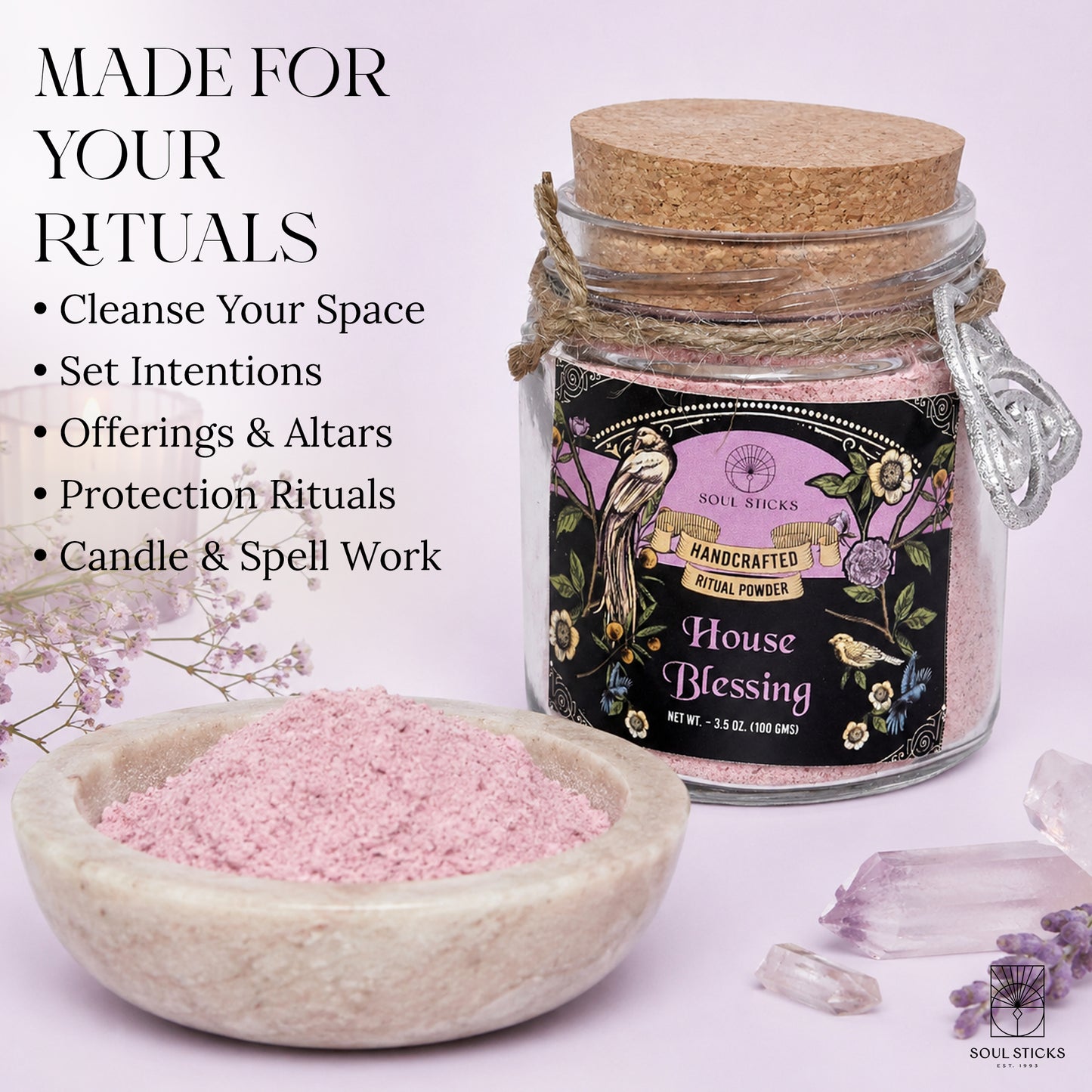 House Blessing Ritual Powder Jar, 3.5 oz