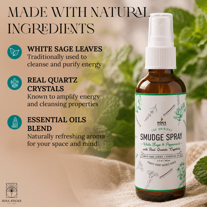 Soul Sticks White Sage & Peppermint Smudge Spray, 3.5 oz