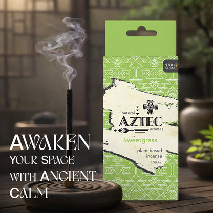 Aztec Sweetgrass Plant-Based Incense Sticks