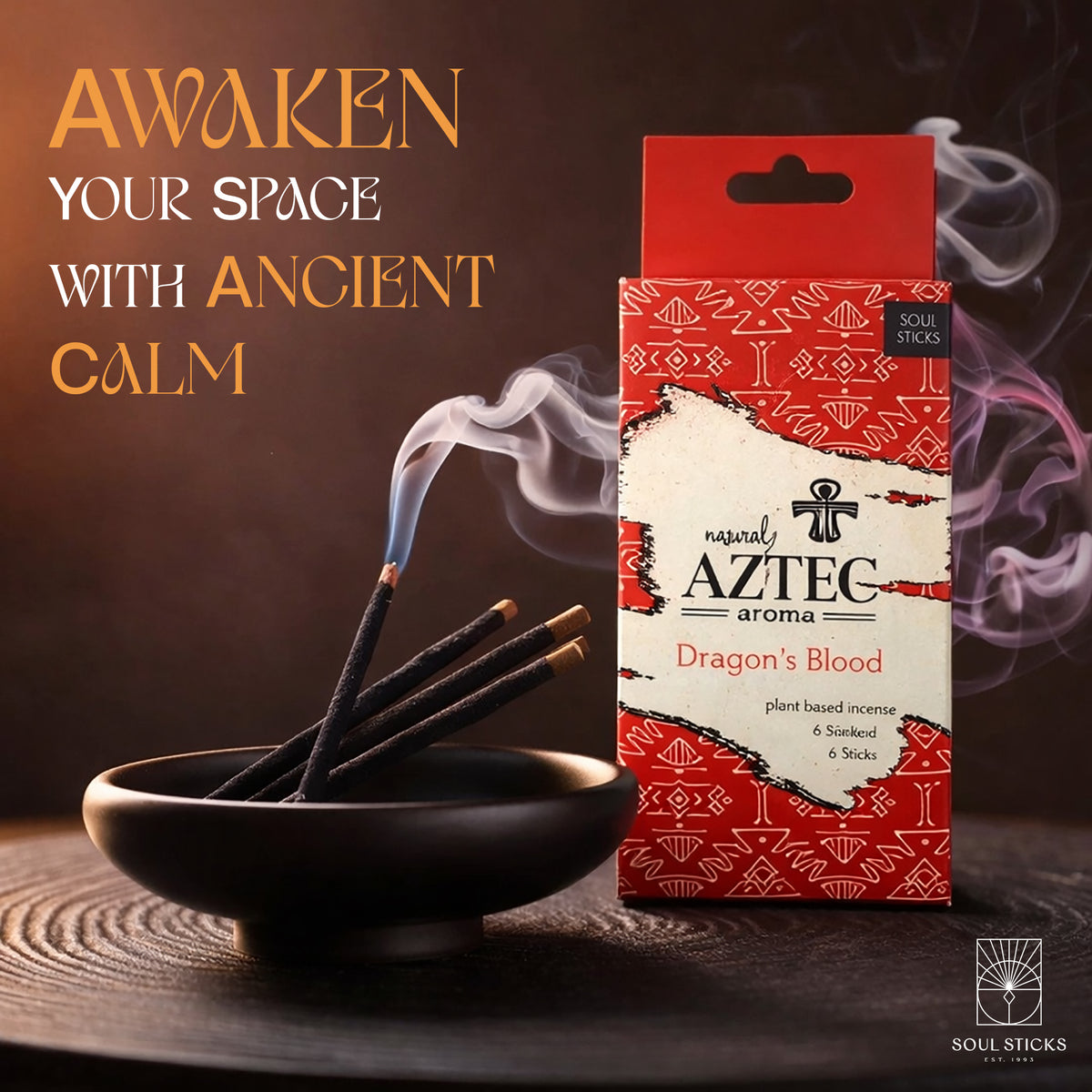 Aztec Dragon's Blood Plant-Based Incense Sticks