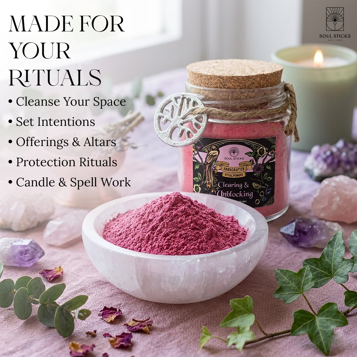 Clearing & Unblocking Ritual Powder Jar, 3.5 oz