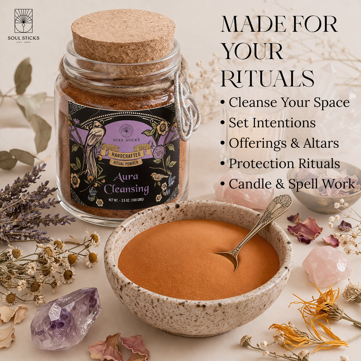 Aura Cleansing Ritual Powder Jar, 3.5 oz