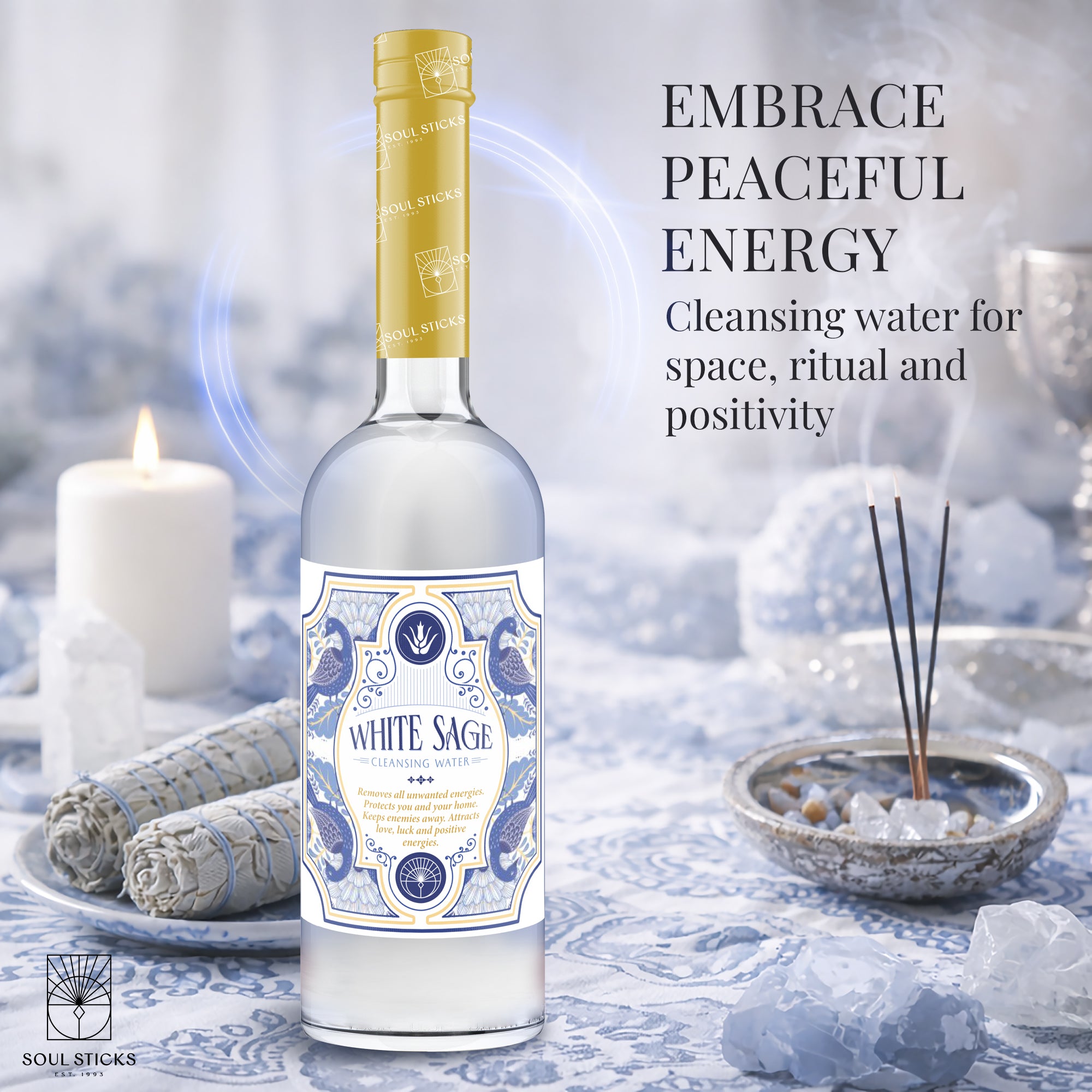 White Sage Spiritual Cleansing Water 7.5 oz. | Soul Sticks