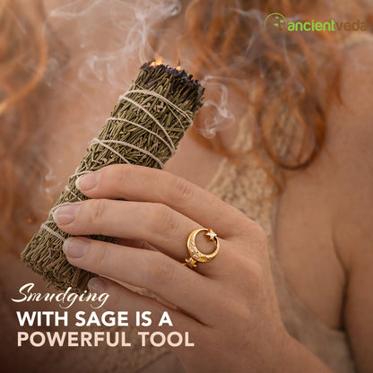 Rosemary Sage Smudge Sticks with Smudge Guide, 3-Pack