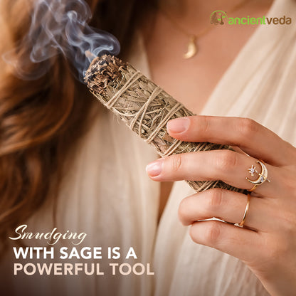 Shasta Sage Smudge Sticks with Smudge Guide, 3-Pack