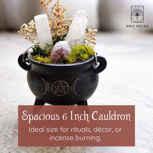 Cauldron 6" Triple Moon