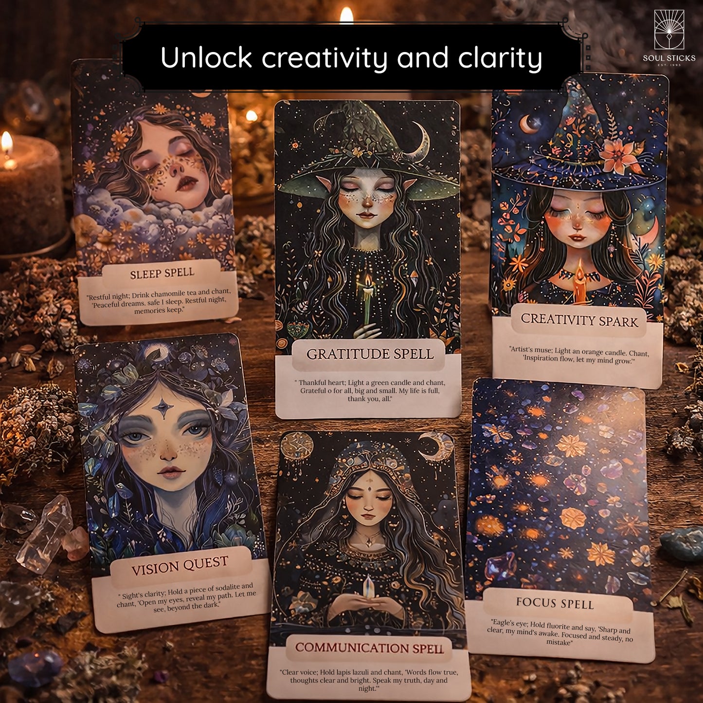 Magical Witches Spells Oracle Card Deck