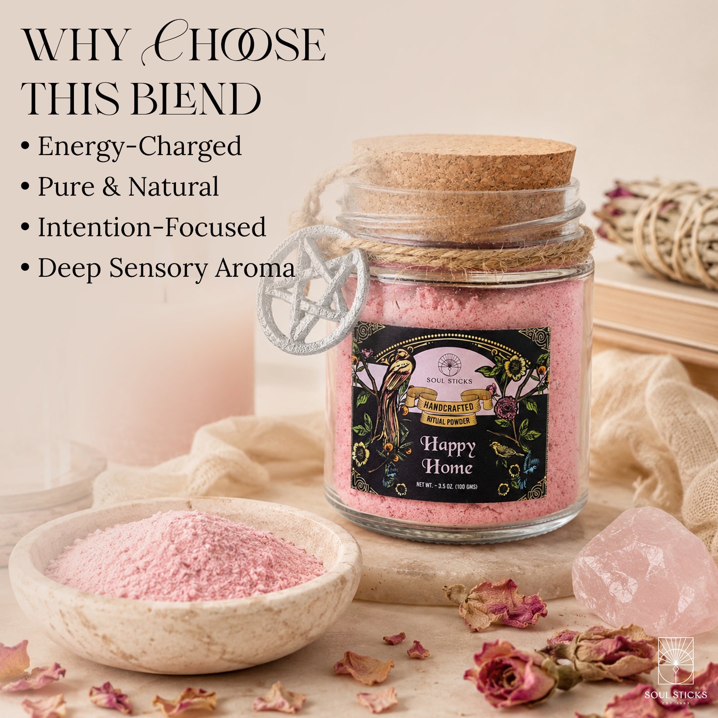 Happy Home Ritual Powder Jar, 3.5 oz