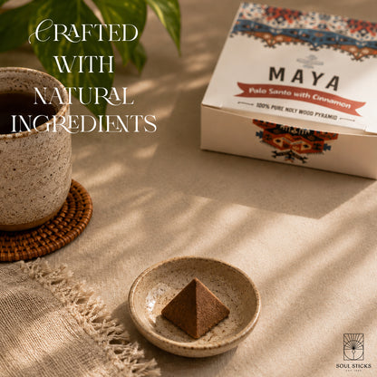 MAYA Palo Santo & Cinnamon Incense Pyramids - 4 Pack