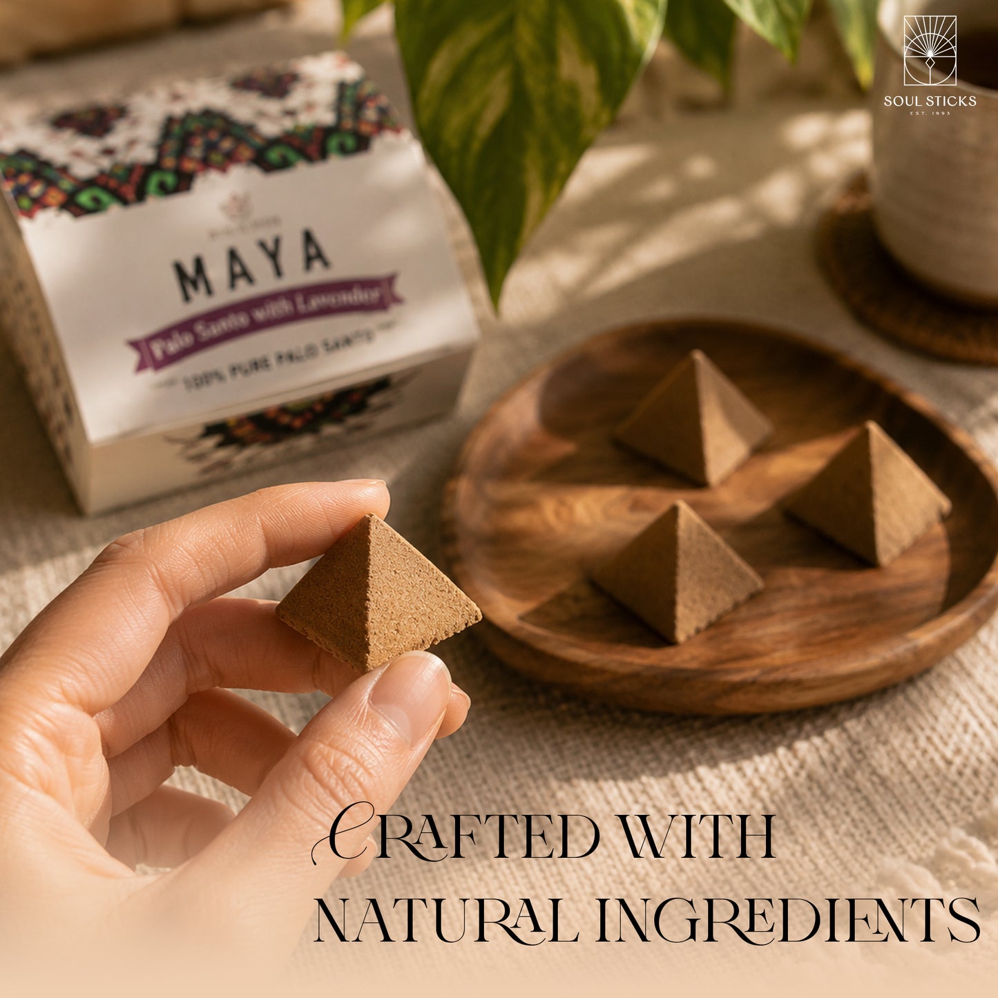 MAYA Palo Santo & Lavender Incense Pyramids - 4 Pack