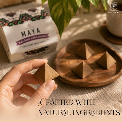 MAYA Palo Santo & Lavender Incense Pyramids - 4 Pack