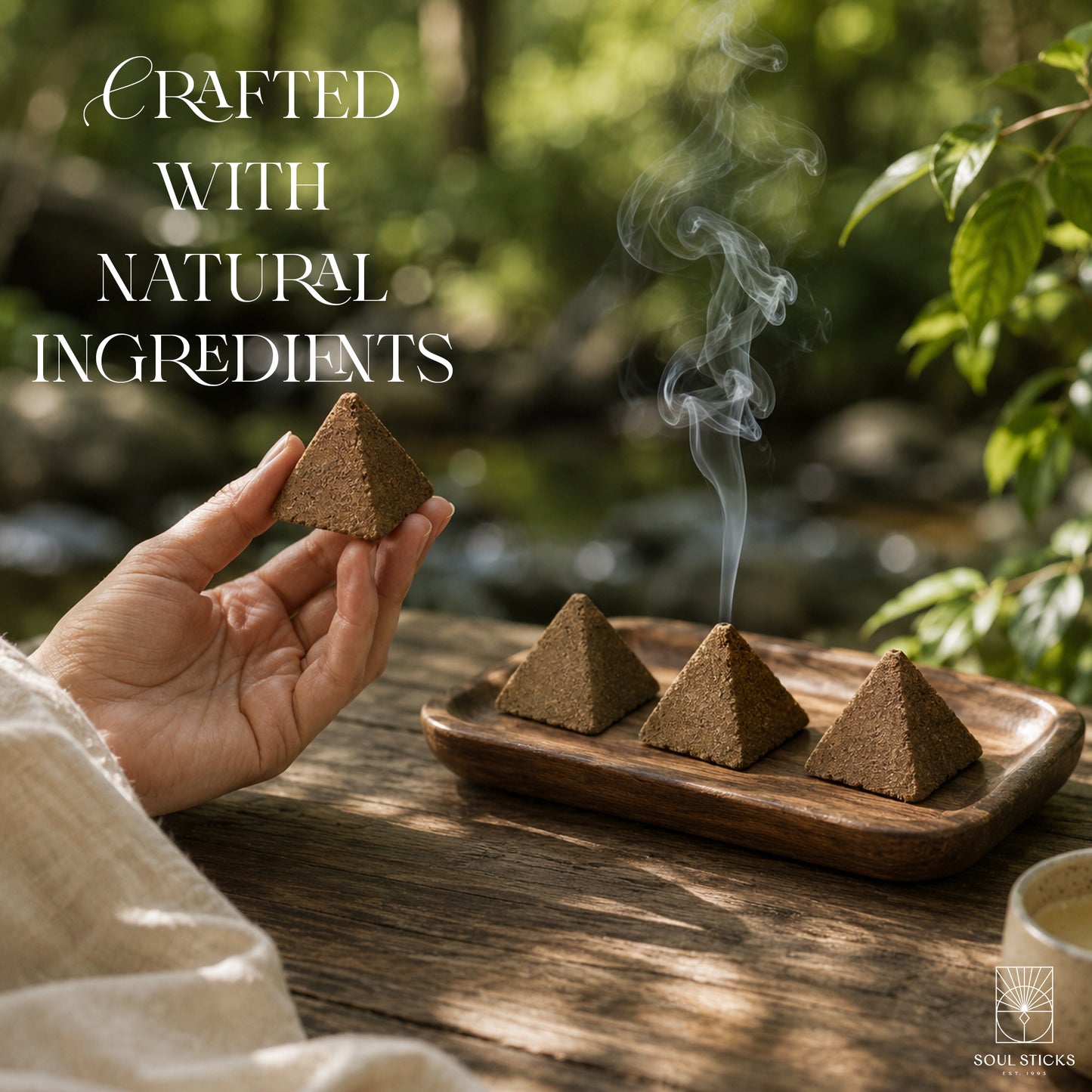 MAYA Palo Santo & Rosemary Incense Pyramids - 4 Pack