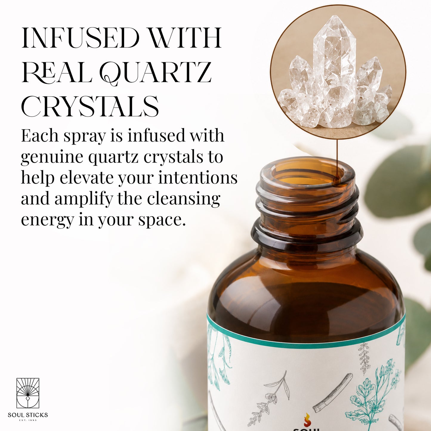Soul Sticks White Sage & Eucalyptus Smudge Spray, 3.5 oz
