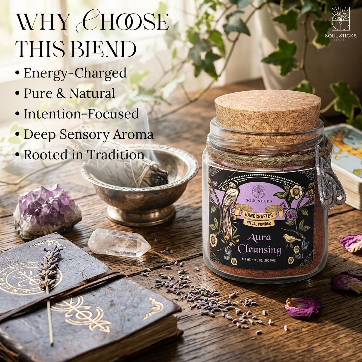 Aura Cleansing Ritual Powder Jar, 3.5 oz
