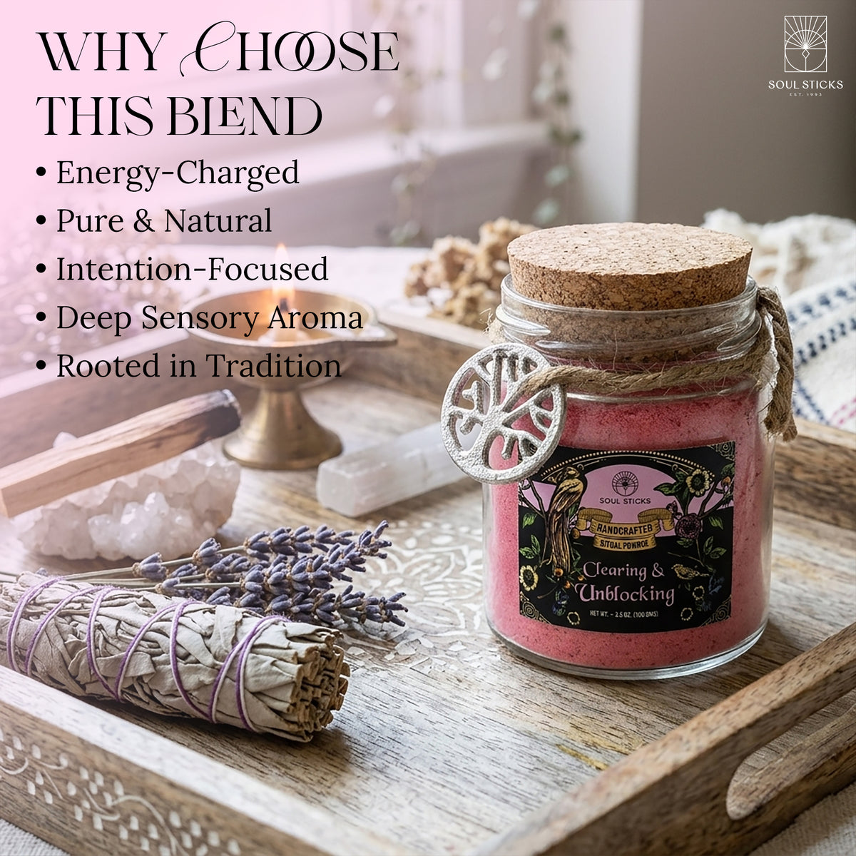 Clearing & Unblocking Ritual Powder Jar, 3.5 oz