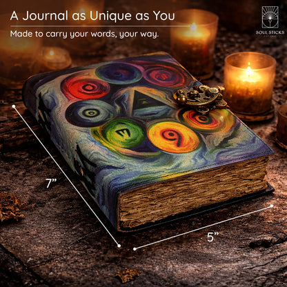Harmony of Seven Blank Leather Journal 5" x 7"