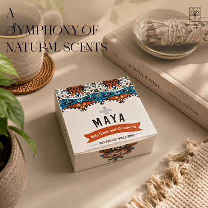 MAYA Palo Santo & Cinnamon Incense Pyramids - 4 Pack