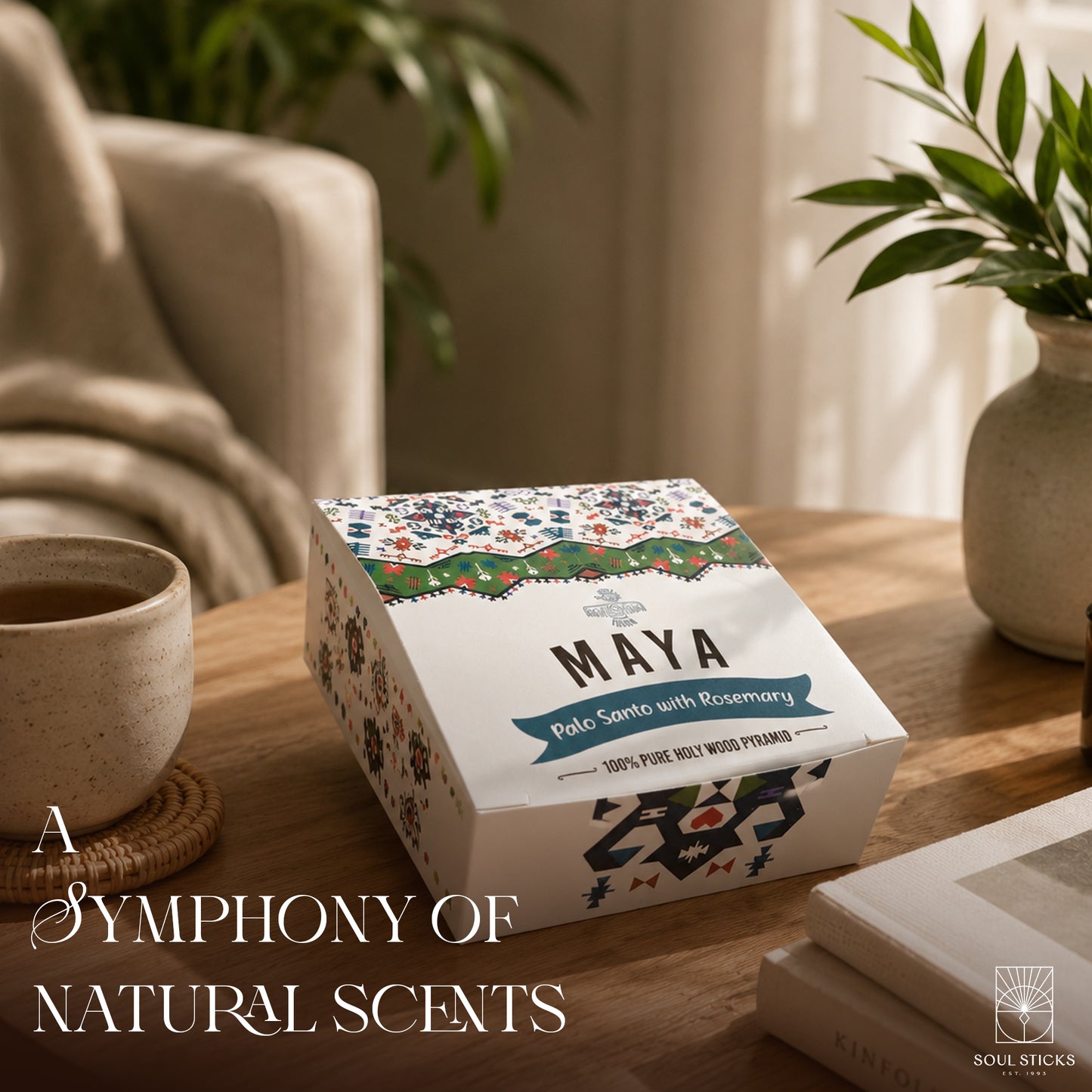MAYA Palo Santo & Rosemary Incense Pyramids - 4 Pack