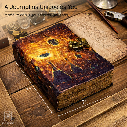 Alchemy Angel Blank Leather Journal 5" x 7"