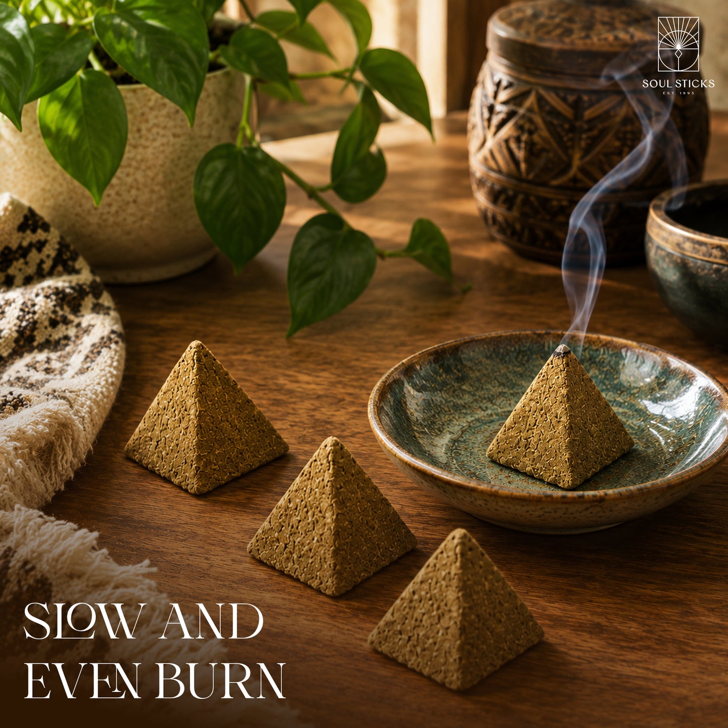 MAYA Palo Santo & Rosemary Incense Pyramids - 4 Pack