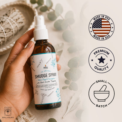 Soul Sticks White Sage & Eucalyptus Smudge Spray, 3.5 oz