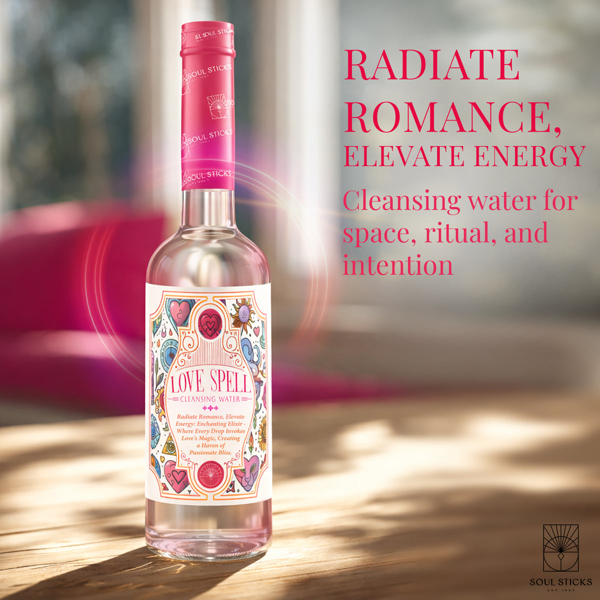 Soul Sticks Love Spell Spiritual Cleansing Water, 7.5 oz
