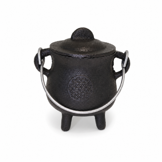 Cauldron 3.5" Flower of Life