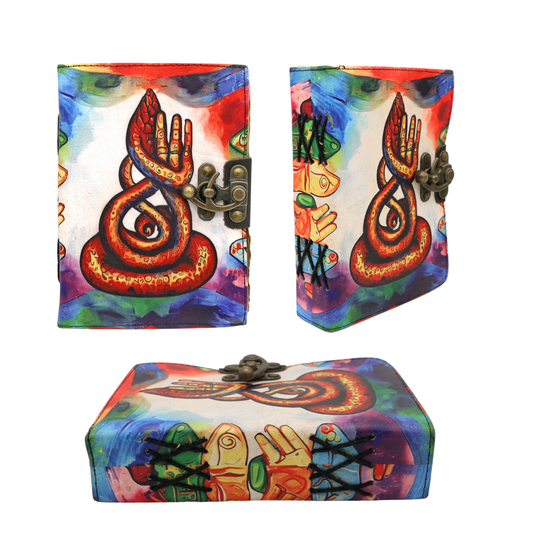 Serpentine Spirit Blank Leather Journal 5" x 7"