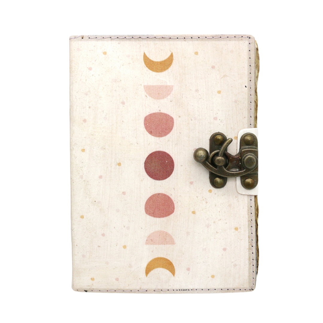 Bohemian Moon Blank Leather Journal 5" x 7"