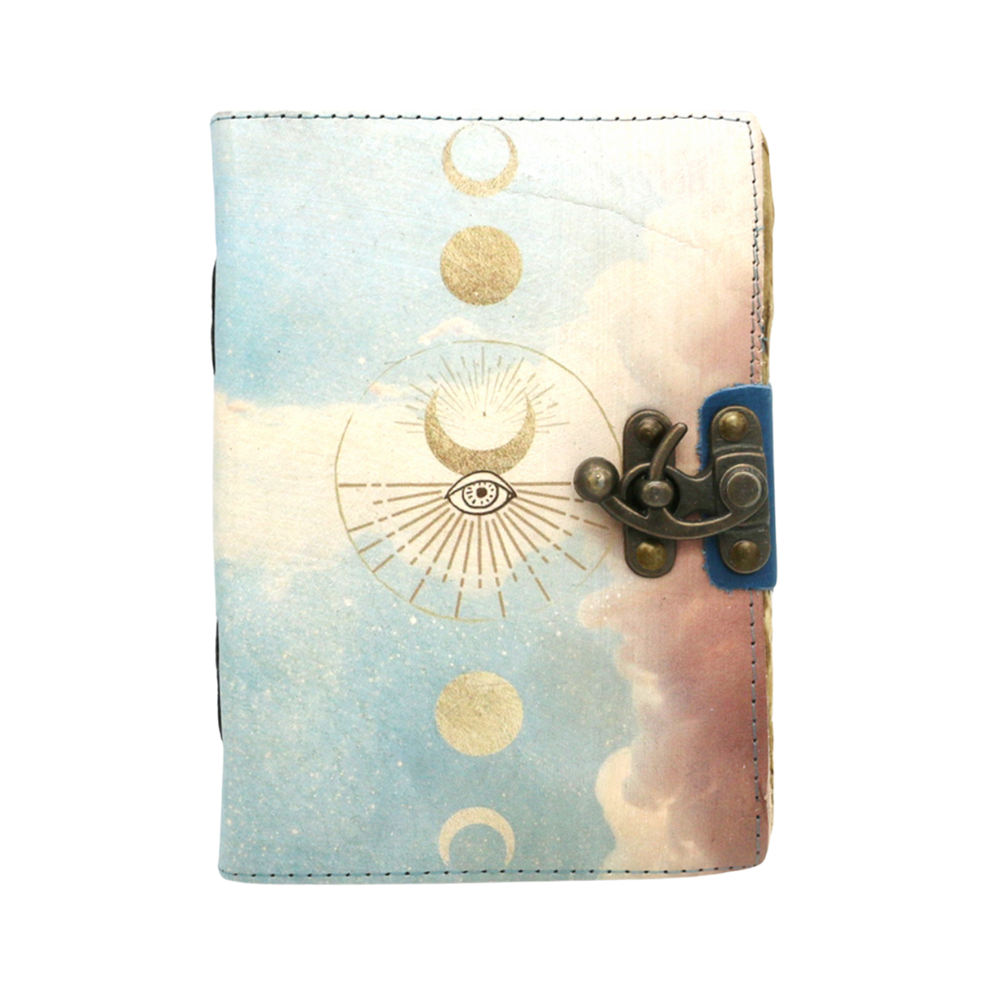 Handmade leather journal for witches, spell work, and mystical note-taking