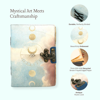 Handmade leather journal for witches, spell work, and mystical note-taking