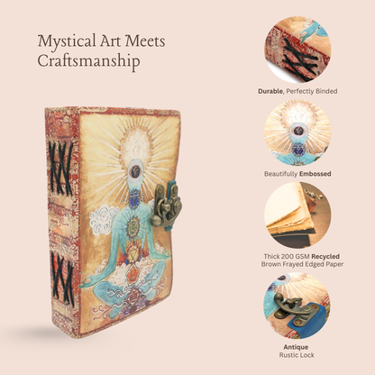 Handmade leather journal for witches, spell work, and mystical note-taking