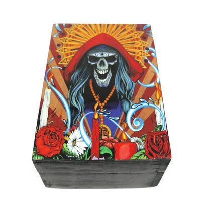 Natural wood box designed for rituals, crystals, or small personal items.