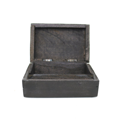 Natural wood box designed for rituals, crystals, or small personal items.