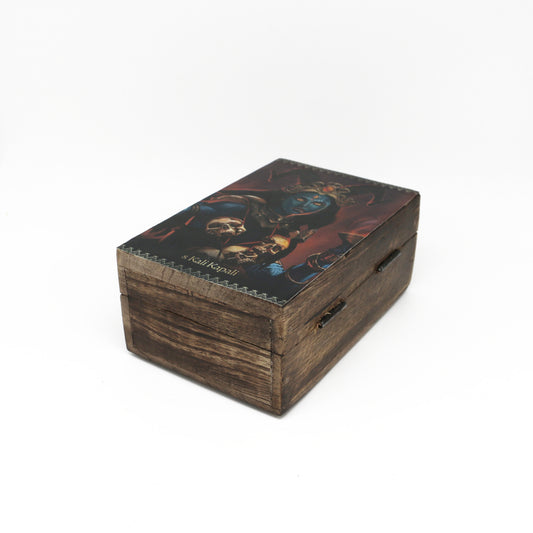 Natural wood box designed for rituals, crystals, or small personal items.