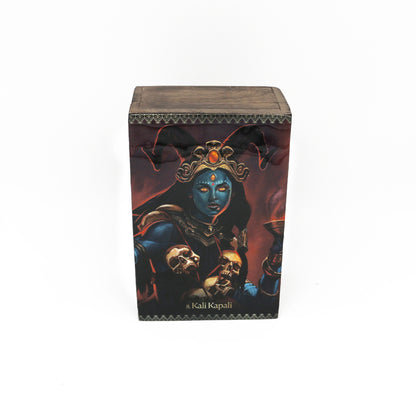 Natural wood box designed for rituals, crystals, or small personal items.