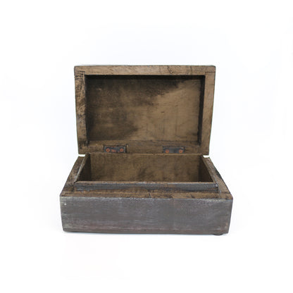 Natural wood box designed for rituals, crystals, or small personal items.