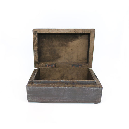 Natural wood box designed for rituals, crystals, or small personal items.