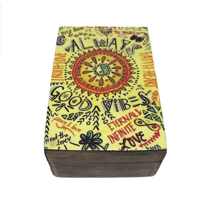 Natural wood box designed for rituals, crystals, or small personal items.