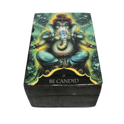 Natural wood box designed for rituals, crystals, or small personal items.